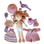 Ida baba - horgolt öltöztethető játék - pink