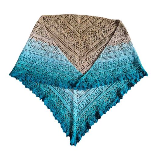 Crochet Shawl - Lily - color gradient