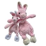 Cherry's - Plush crochet little bunny and mama bunny sleeping buddies