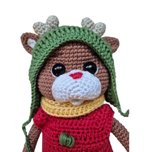Marco, a kicsi szarvas - Horgolt öltöztethető szarvasbébi