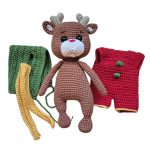 Marco, a kicsi szarvas - Horgolt öltöztethető szarvasbébi