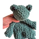 Plüss horgolt nagy béka alvótárs