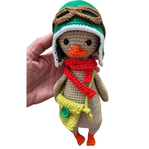 Duck - Crochet Dressable Pilot Duck - Green Hat
