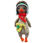 Duck - Crochet Dressable Pilot Duck - Green Hat