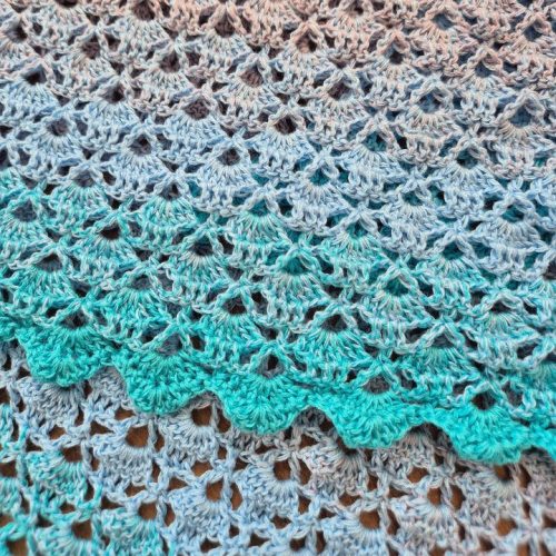 Horgolt Kendő - Graceful - színátmenetes