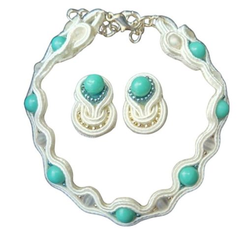 Ella - Soutache earring and bracelet set