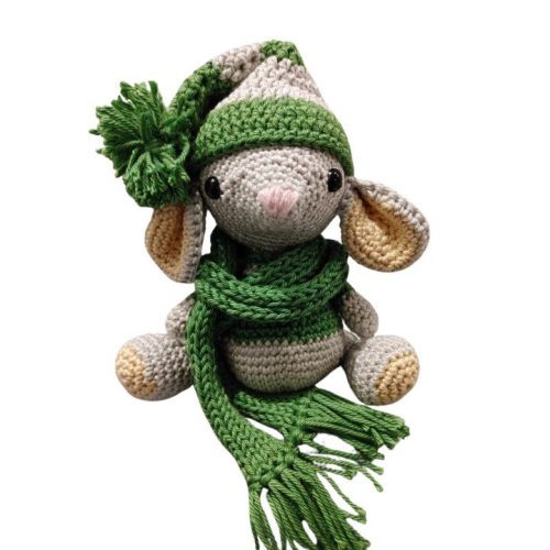 Horgolt kisegér - Kivi - Amigurumi