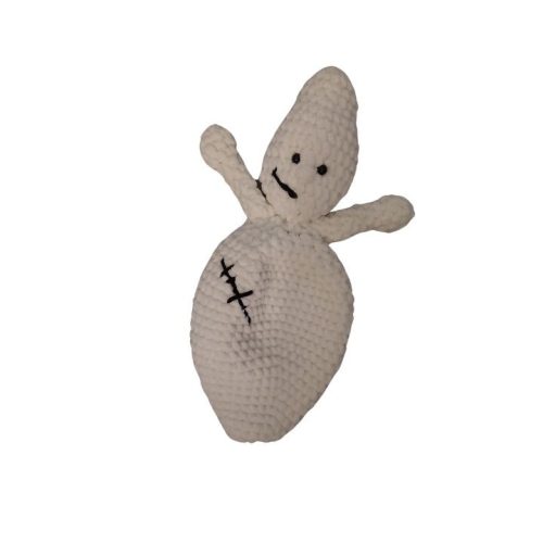 Plush crochet ghost sleeping buddy