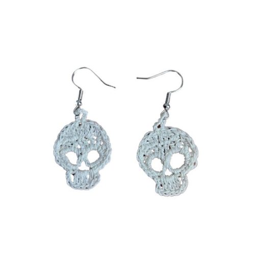 Jack - Crochet skull earrings - small