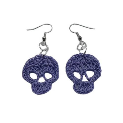 Jack - Crochet skull earrings - small