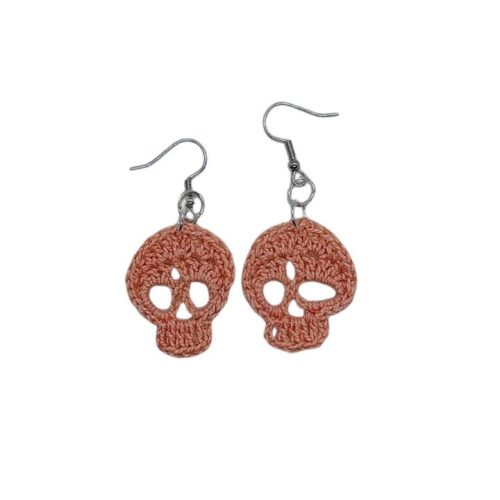 Jack - Crochet skull earrings - big