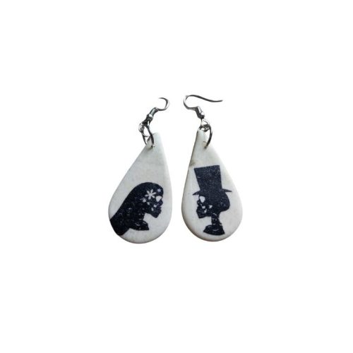 Mr and Mrs Bones - Drop Shape - Earrings