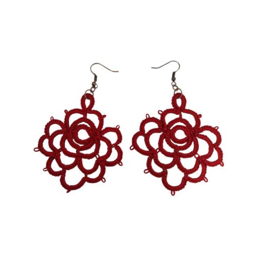 Rose - Tatted Big Rose Earring - multiple colors available