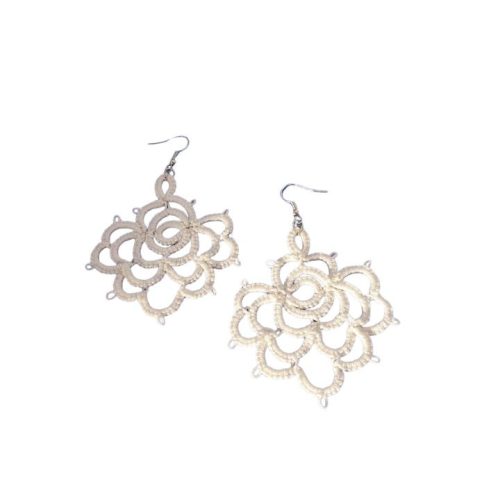 Rose - Tatted Big Rose Earring - multiple colors available