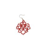 Rosie - Tatted Flower Earring