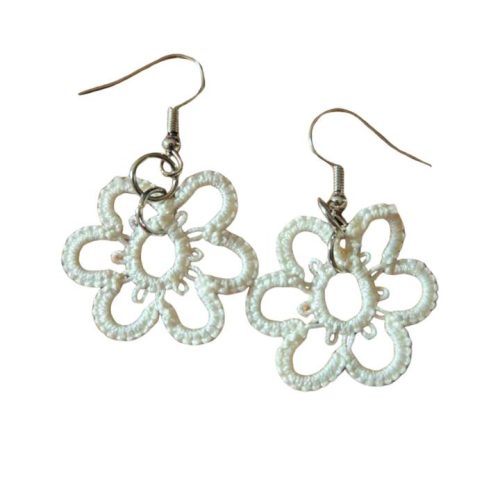 Daisy - Tatted Flower Earring - Small