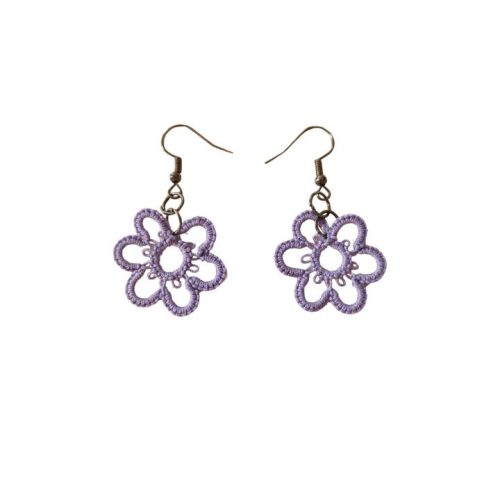 Daisy - Tatted Flower Earring - Small