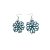 Brooke - Six-petaled heart flower - tatted lace earrings - burgundy