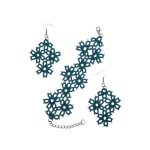 Felicity - Tatted earring - bracelet set - turquoise