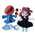 Mary baba - horgolt öltöztethető játék - különböző hajszínekkel