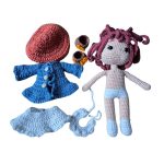 Mary baba - horgolt öltöztethető játék - különböző hajszínekkel