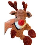 Rudolf a Szarvas - Plüss horgolt nagy szarvas alvótárs